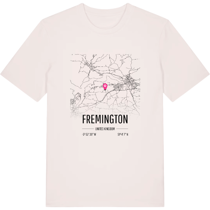 Fremington map t-shirt – t-shirt from PinShirt