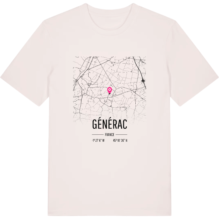 Générac map t-shirt – t-shirt from PinShirt