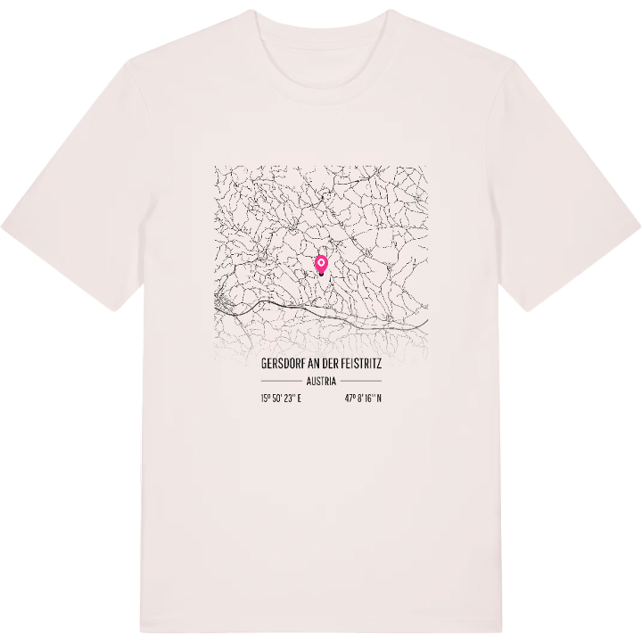 Gersdorf an der Feistritz map t-shirt – t-shirt from PinShirt