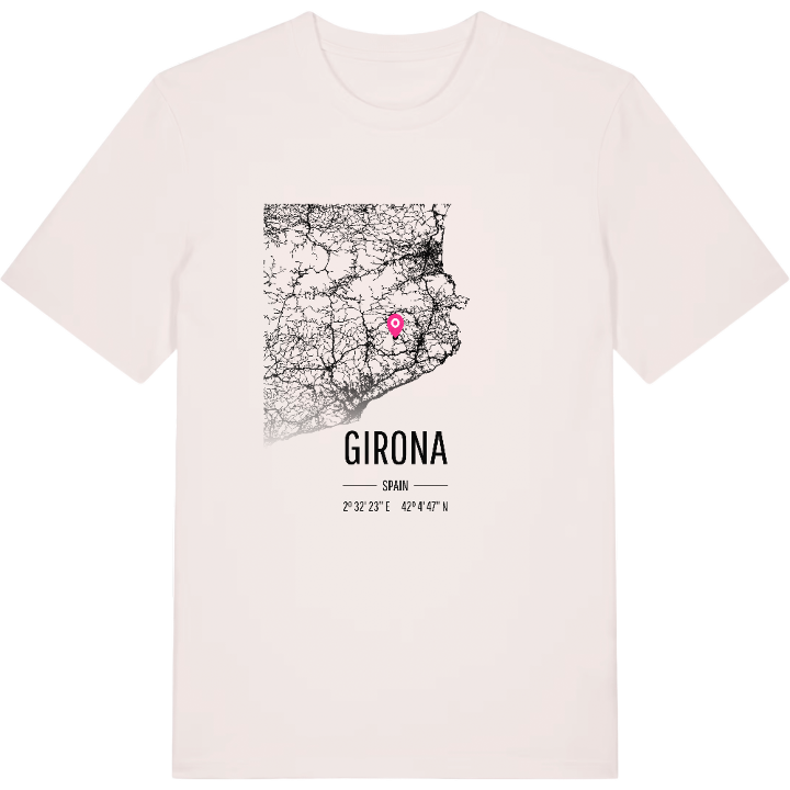 Girona map t-shirt – t-shirt from PinShirt