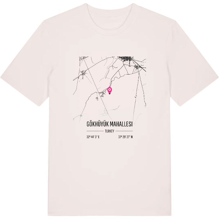 Gökhüyük Mahallesi map t-shirt – t-shirt from PinShirt