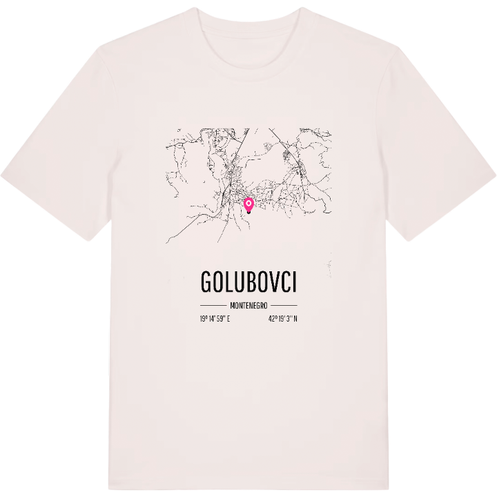 Golubovci map t-shirt – t-shirt from PinShirt