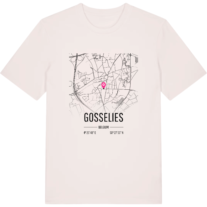 Gosselies map t-shirt – t-shirt from PinShirt