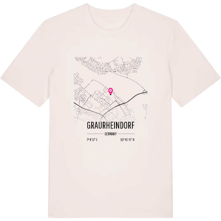 Graurheindorf map t-shirt – t-shirt from PinShirt
