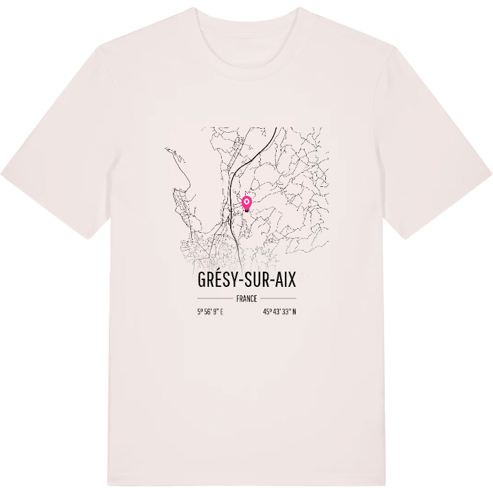 Grésy-sur-Aix map t-shirt – t-shirt from PinShirt