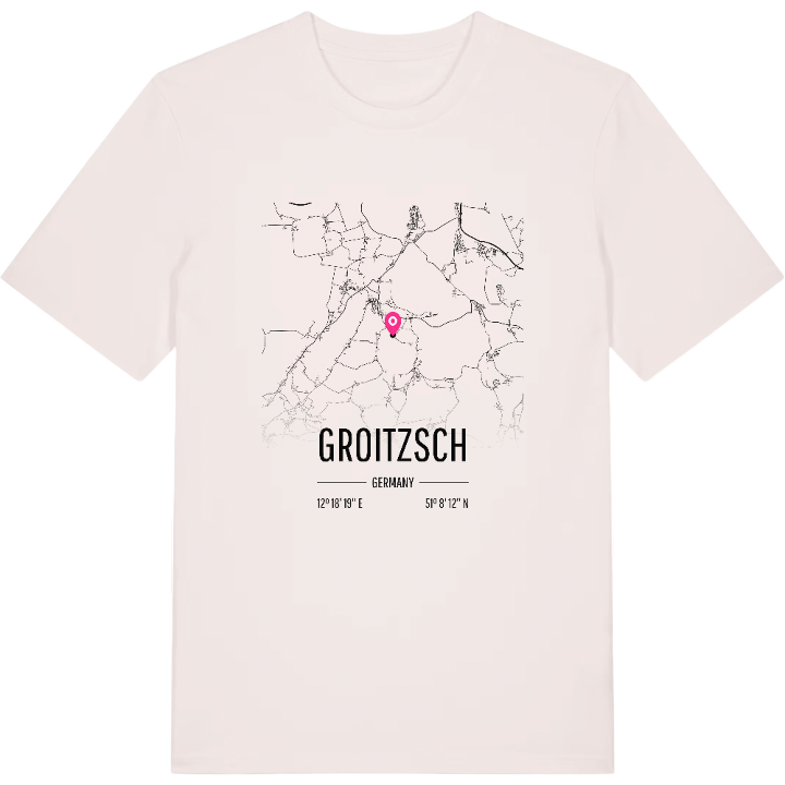 Groitzsch map t-shirt – t-shirt from PinShirt