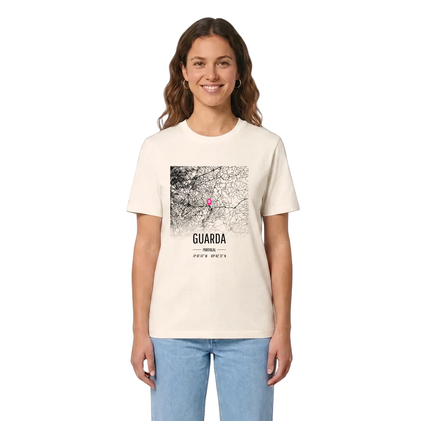 Guarda karta t-shirt – Vintage White, in context