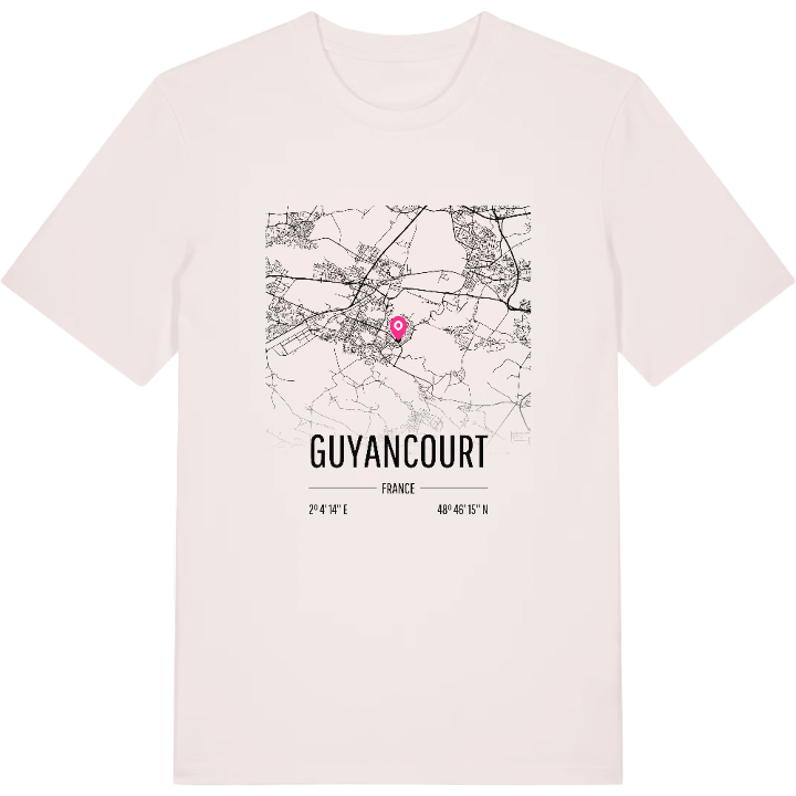 Guyancourt map t-shirt – t-shirt from PinShirt