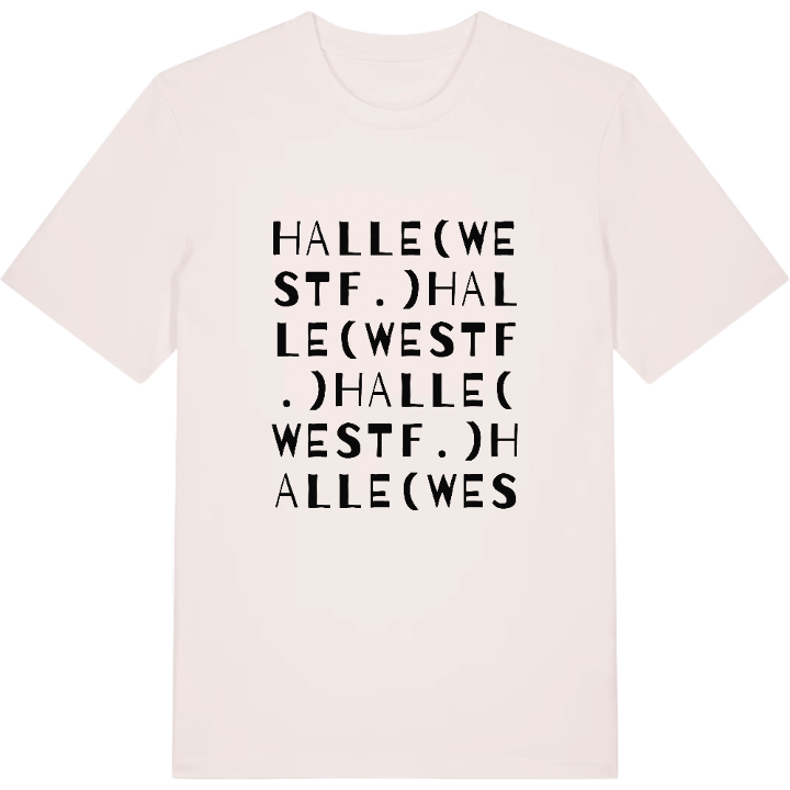 Halle (Westf.) wordplay t-shirt – t-shirt from PinShirt