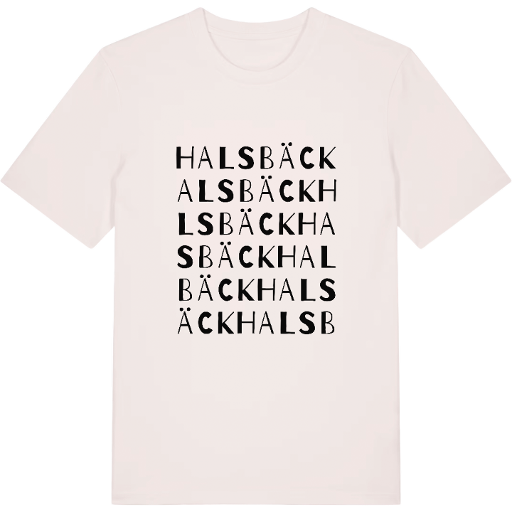 Halsbäck wordplay t-shirt – t-shirt from PinShirt