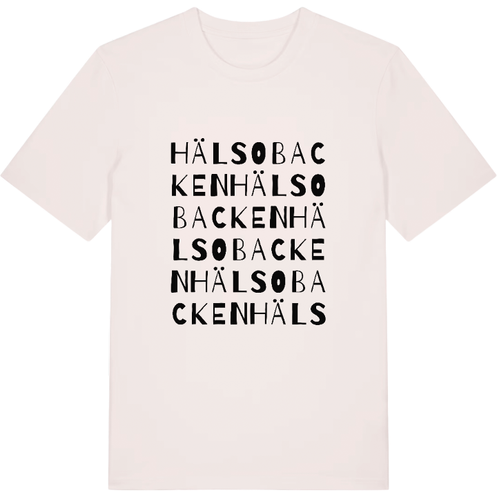 Hälsobacken wordplay t-shirt – t-shirt from PinShirt