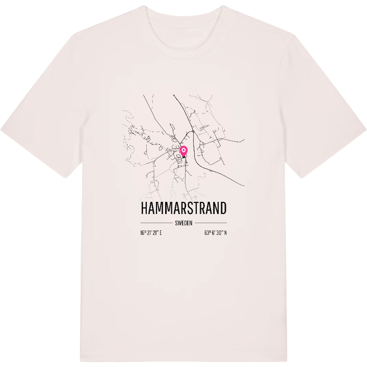 Hammarstrand map t-shirt – t-shirt from PinShirt