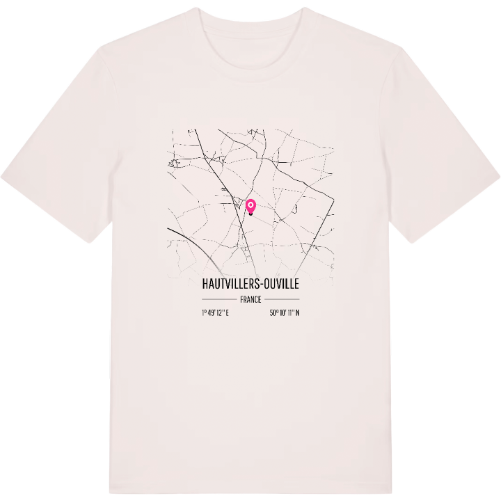 Hautvillers-Ouville map t-shirt – t-shirt from PinShirt