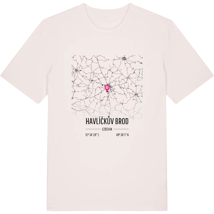 Havlíčkův Brod map t-shirt – t-shirt from PinShirt