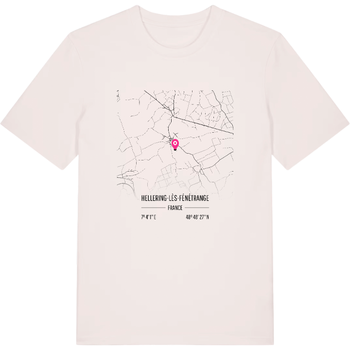 Hellering-lès-Fénétrange map t-shirt – t-shirt from PinShirt
