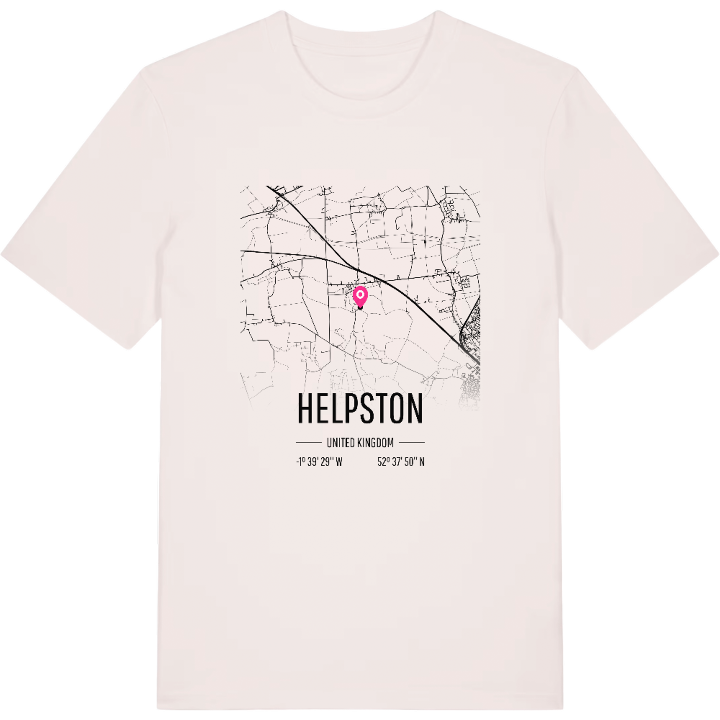 Helpston map t-shirt – t-shirt from PinShirt