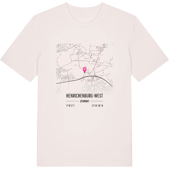 Henrichenburg-West map t-shirt – t-shirt from PinShirt