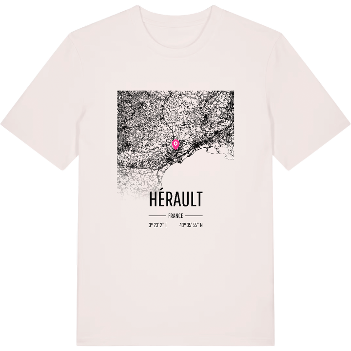 Hérault map t-shirt – t-shirt from PinShirt