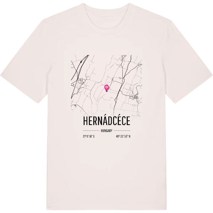 Hernádcéce map t-shirt – t-shirt from PinShirt