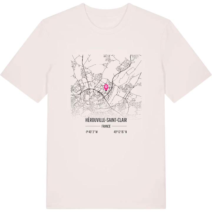 Hérouville-Saint-Clair map t-shirt – t-shirt from PinShirt