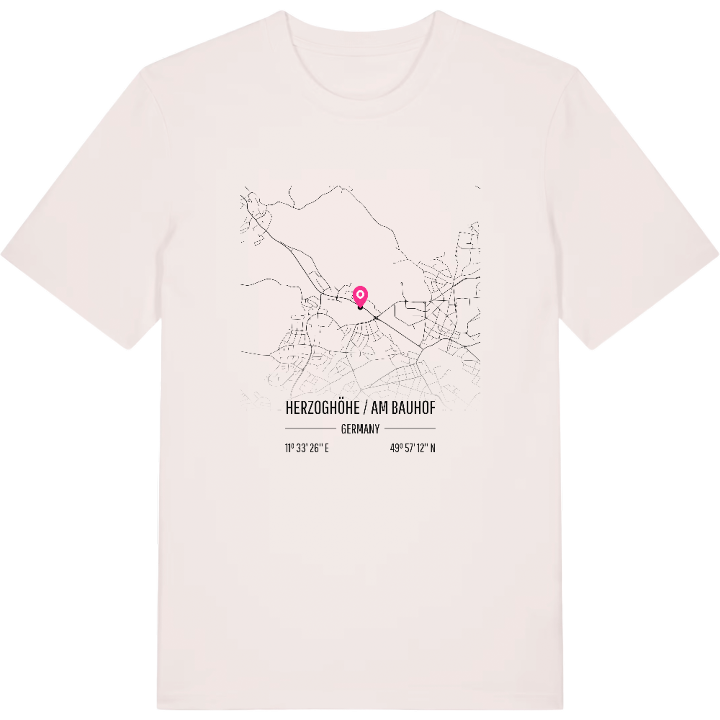 Herzoghöhe / Am Bauhof map t-shirt – t-shirt from PinShirt