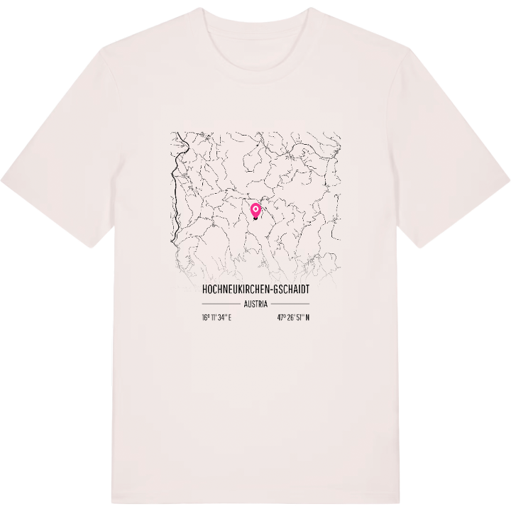 Hochneukirchen-Gschaidt map t-shirt – t-shirt from PinShirt