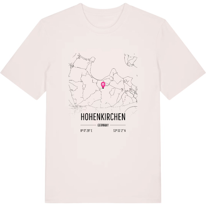 Hohenkirchen map t-shirt – t-shirt from PinShirt