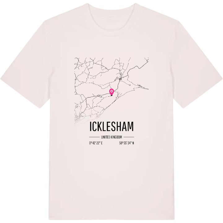 Icklesham map t-shirt – t-shirt from PinShirt
