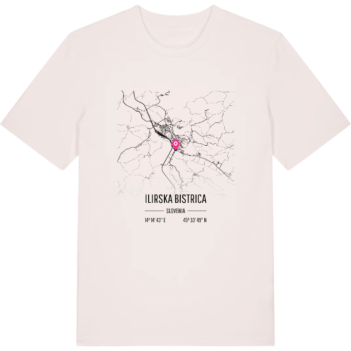 Ilirska Bistrica map t-shirt – t-shirt from PinShirt
