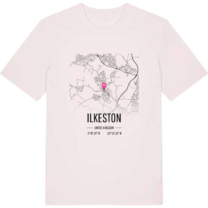 Ilkeston map t-shirt – t-shirt from PinShirt