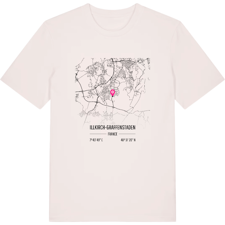Illkirch-Graffenstaden map t-shirt – t-shirt from PinShirt