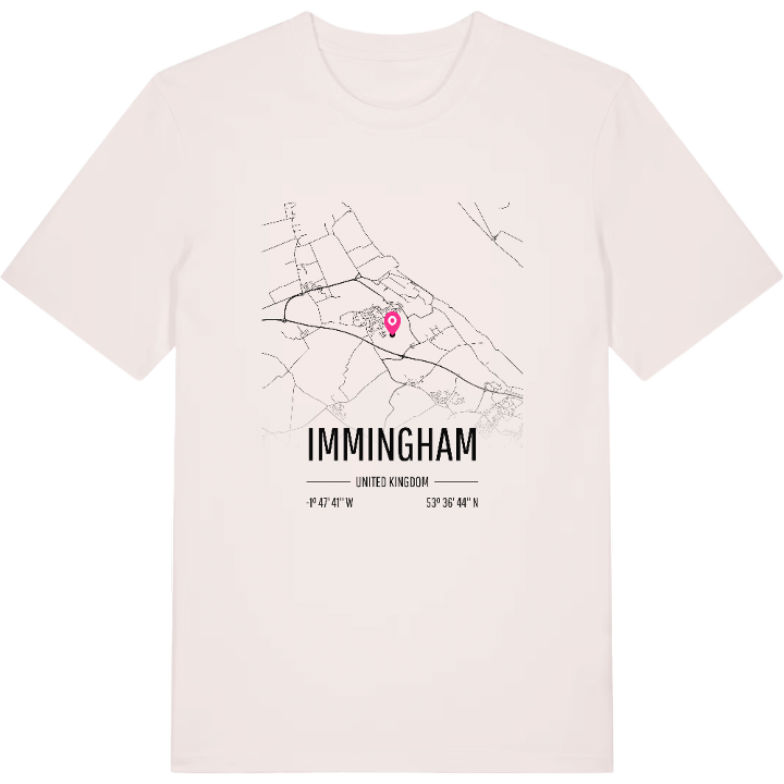 Immingham map t-shirt – t-shirt from PinShirt