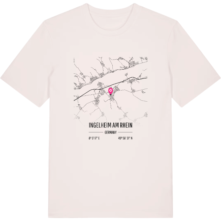 Ingelheim am Rhein map t-shirt – t-shirt from PinShirt