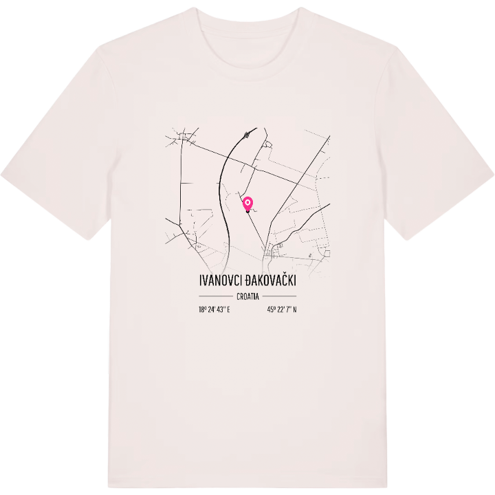 Ivanovci Đakovački map t-shirt – t-shirt from PinShirt