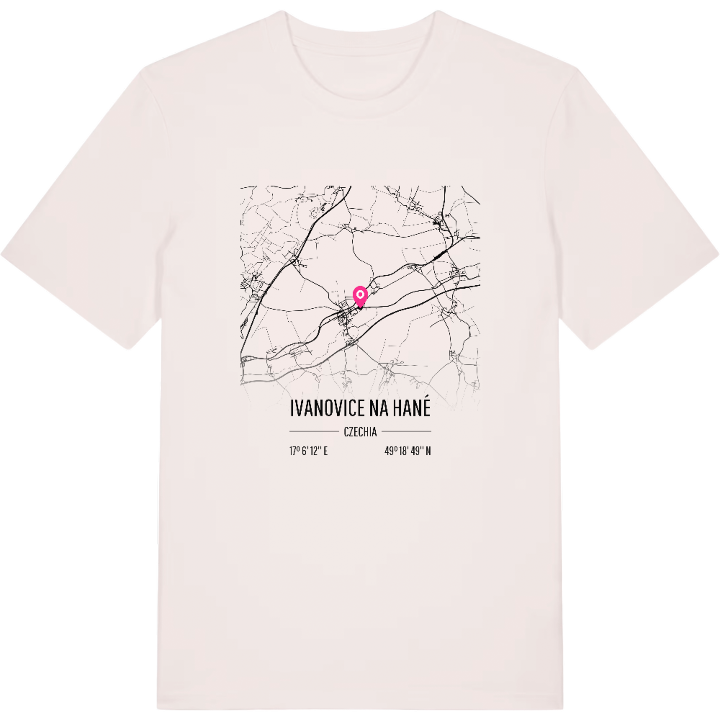 Ivanovice na Hané map t-shirt – t-shirt from PinShirt