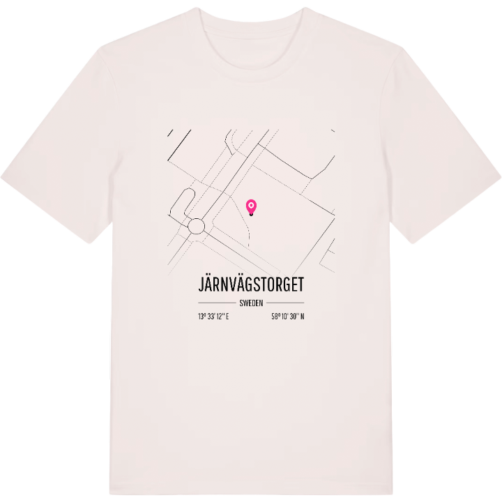Järnvägstorget map t-shirt – t-shirt from PinShirt