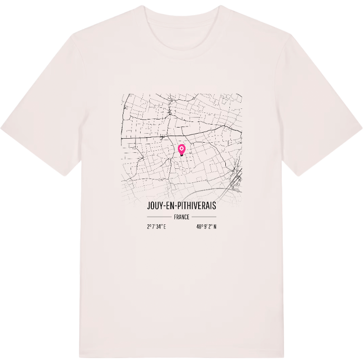 Jouy-en-Pithiverais map t-shirt – t-shirt from PinShirt