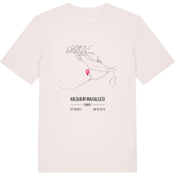 Kaldırım Mahallesi map t-shirt – t-shirt from PinShirt