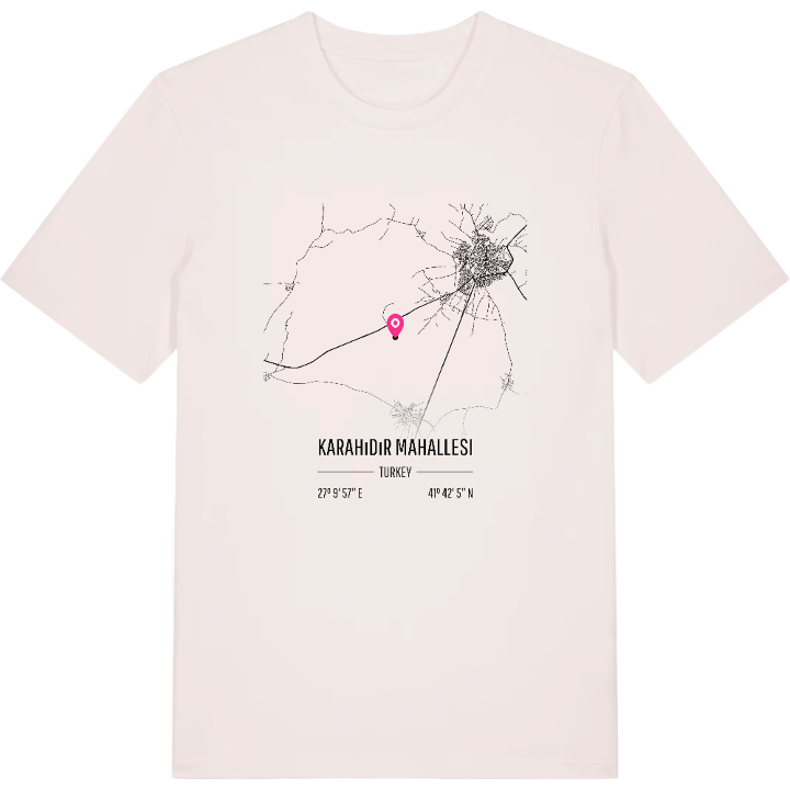 Karahıdır Mahallesi map t-shirt – t-shirt from PinShirt