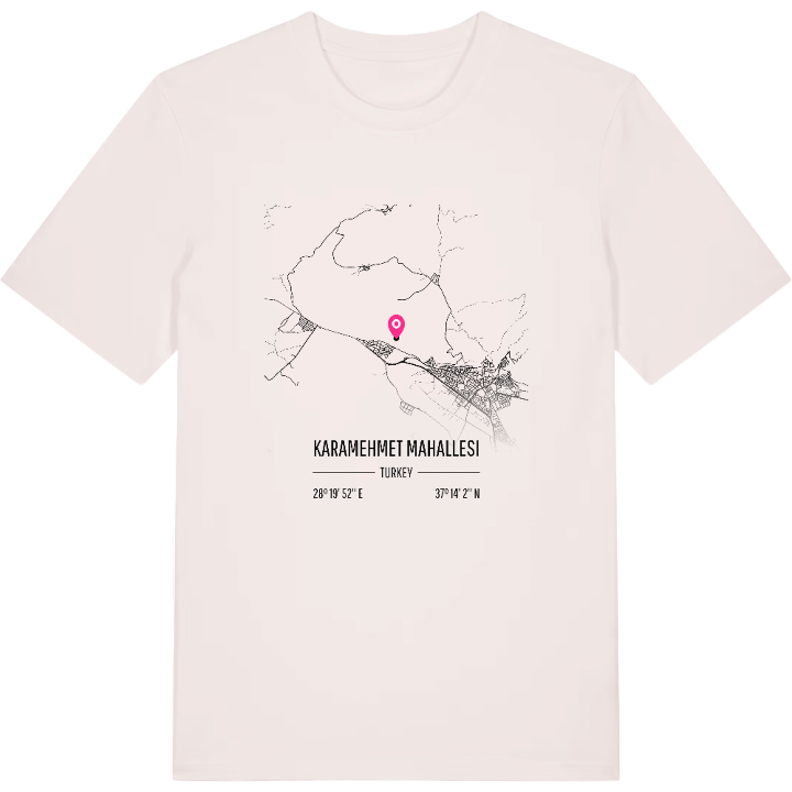 Karamehmet Mahallesi map t-shirt – t-shirt from PinShirt