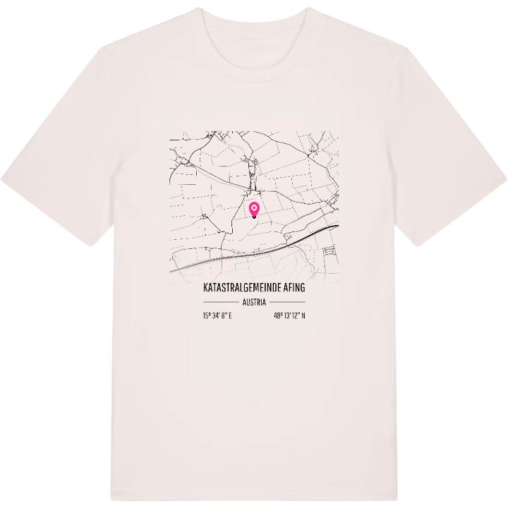 Katastralgemeinde Afing map t-shirt – t-shirt from PinShirt