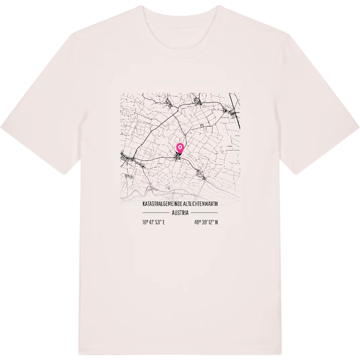 Katastralgemeinde Altlichtenwarth map t-shirt – t-shirt from PinShirt