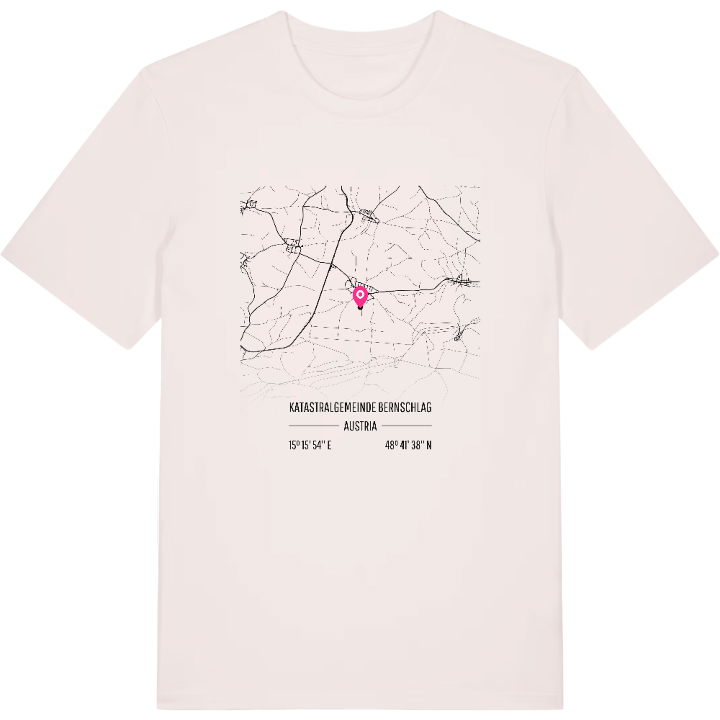 Katastralgemeinde Bernschlag map t-shirt – t-shirt from PinShirt