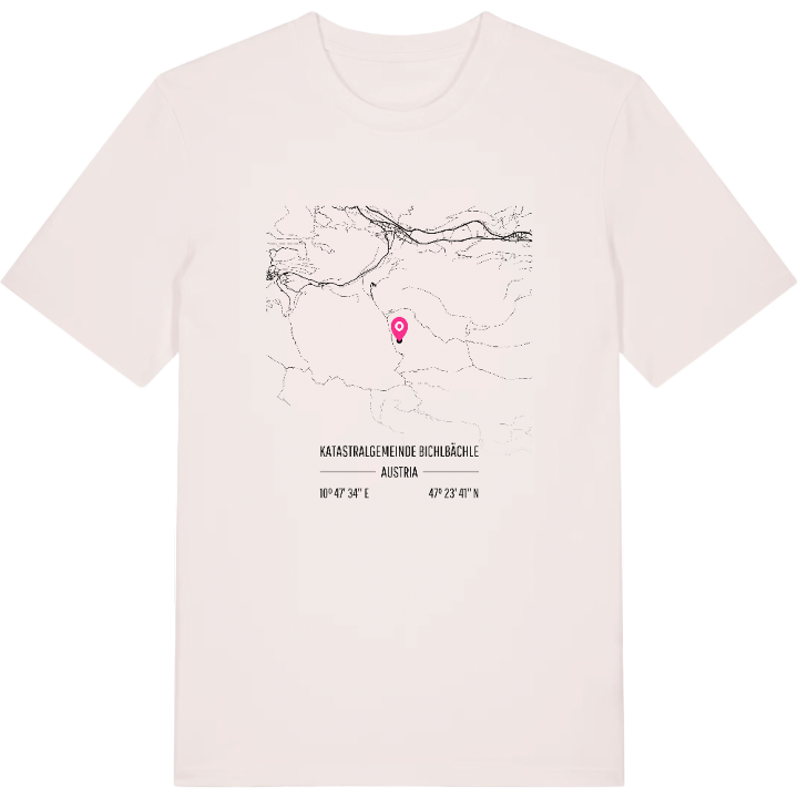 Katastralgemeinde Bichlbächle map t-shirt – t-shirt from PinShirt
