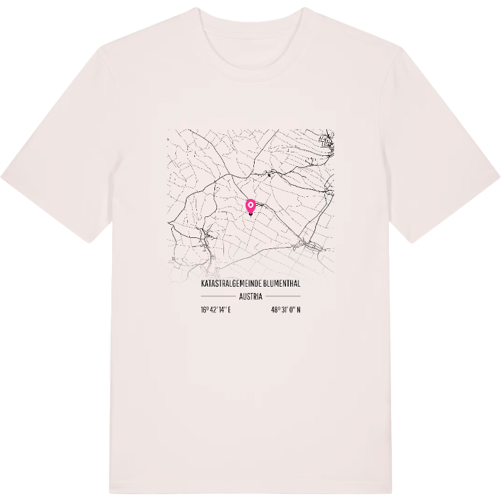 Katastralgemeinde Blumenthal map t-shirt – t-shirt from PinShirt