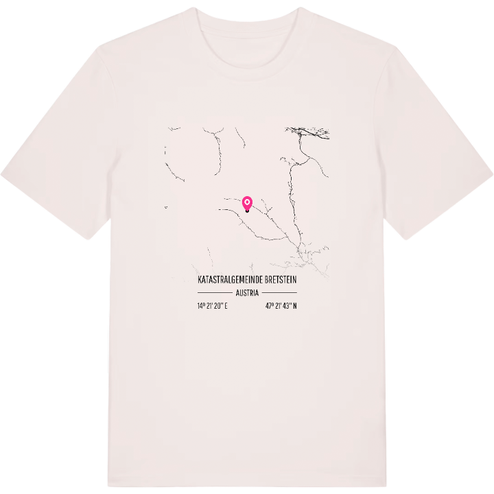 Katastralgemeinde Bretstein map t-shirt – t-shirt from PinShirt