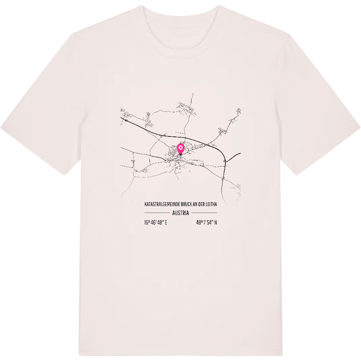 Katastralgemeinde Bruck an der Leitha map t-shirt – t-shirt from PinShirt