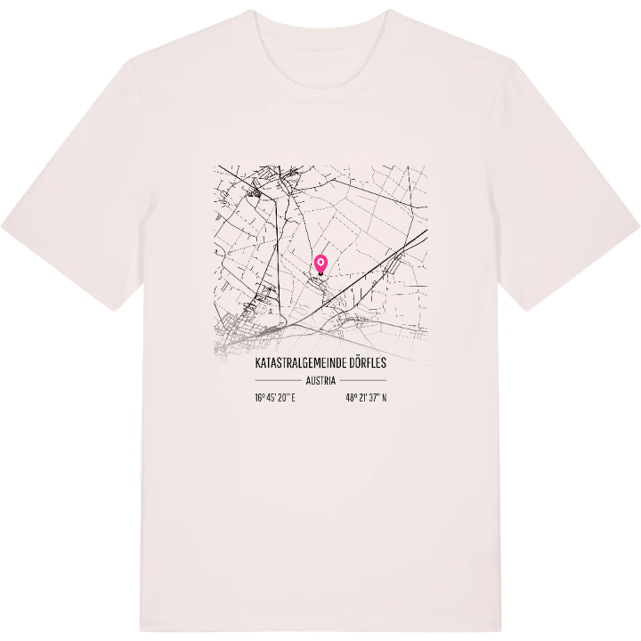 Katastralgemeinde Dörfles map t-shirt – t-shirt from PinShirt
