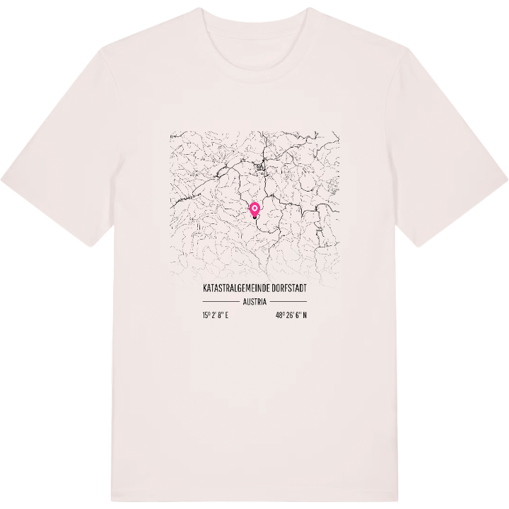 Katastralgemeinde Dorfstadt map t-shirt – t-shirt from PinShirt