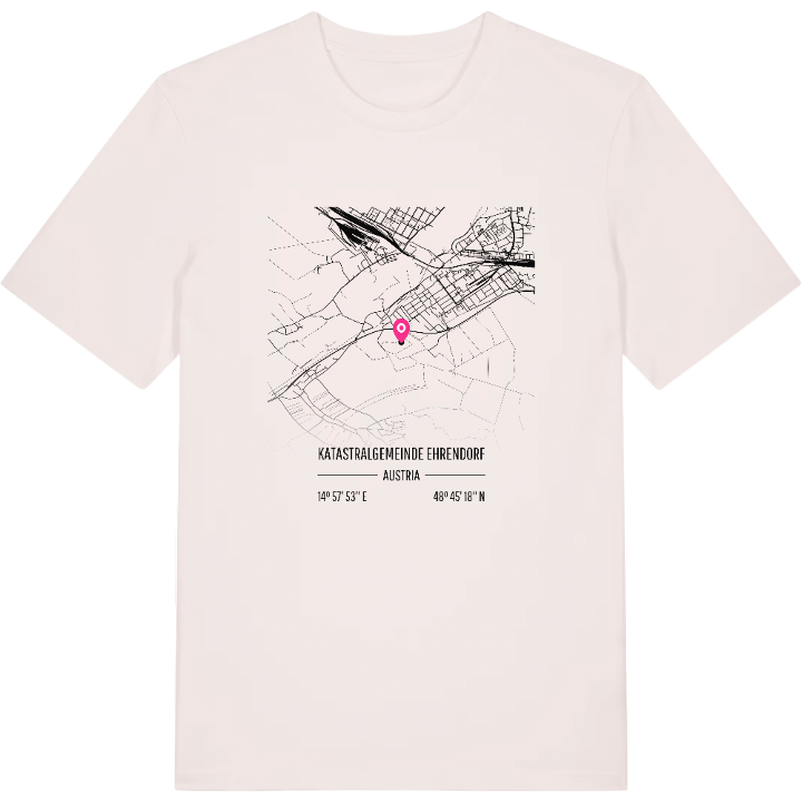 Katastralgemeinde Ehrendorf map t-shirt – t-shirt from PinShirt